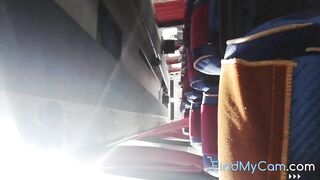 Masturbating on a Public Bus - Webcam Solo