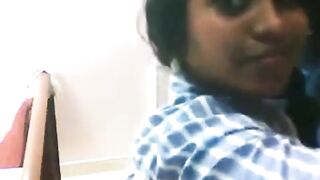 Indian Asian Girl's Striptease on Webcam