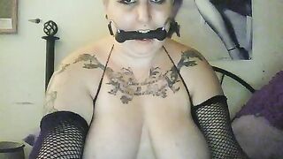 Gothic BBW Amateur in BDSM Webcam Show