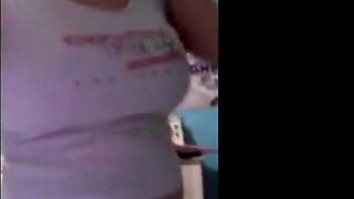 Chunky Amateur BBW with Big Tits on Webcam Strips