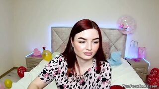 Redhead webcam girl NicolPot performing solo for fans