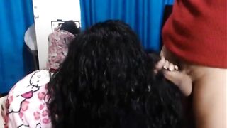 Amateur Webcam Blowjob with Long Hair